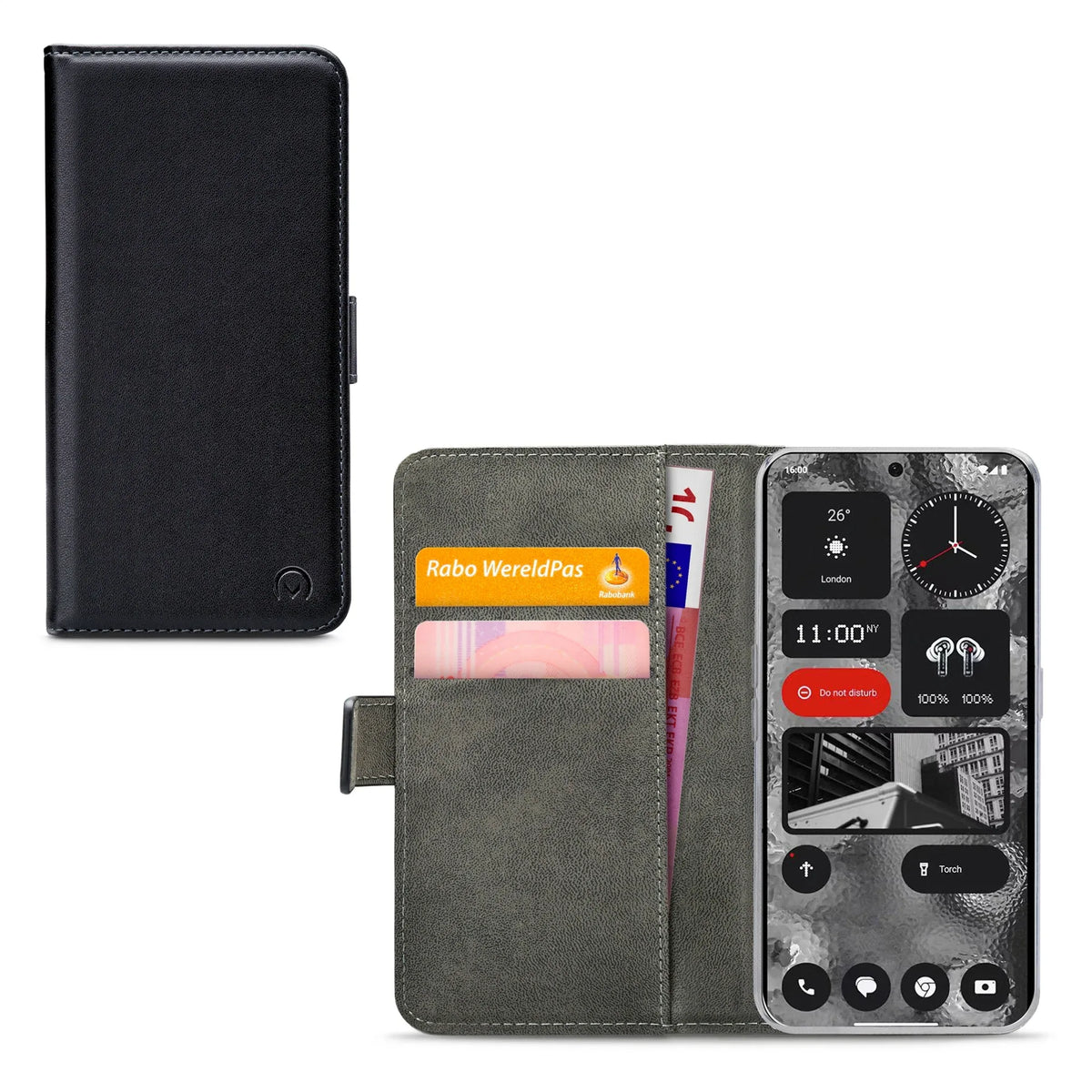 Mobilize Classic Gelly Wallet Book Case Nothing Phone (2) Black - Essentify