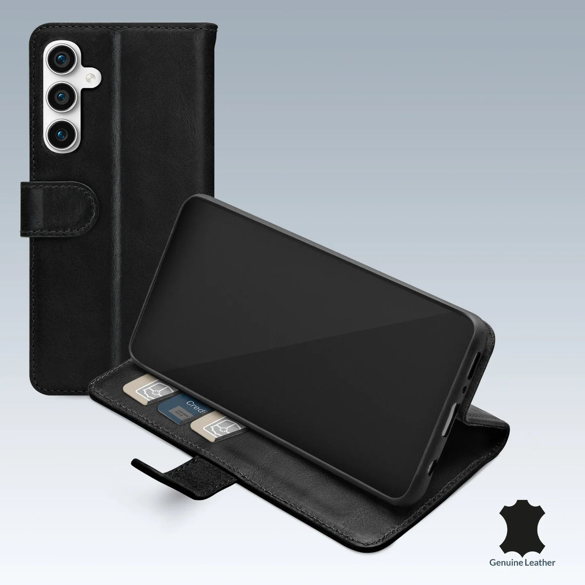 Mobilize Leather Wallet Samsung Galaxy S23 Fe 5G Black - Essentify
