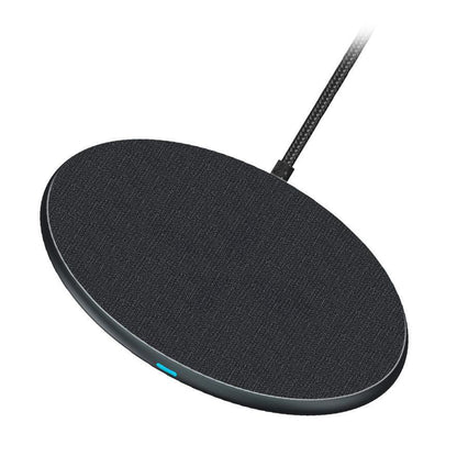 Mobilize Wireless Fast Charger Flat 5W/7.5W/10W/15W Pu Leather Grey - Essentify