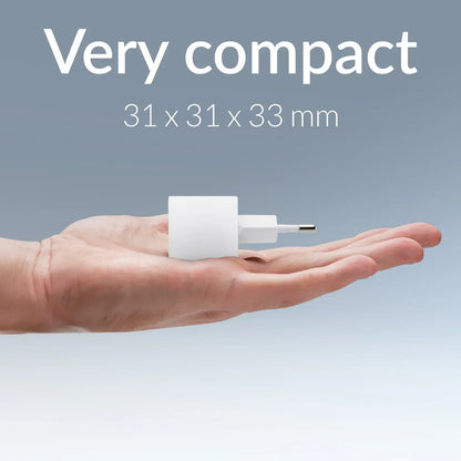 Mobilize Wall Charger Usb-C Gan 30W With Pd/Pps + Usb-C Nylon Cable 1.2M White - Essentify