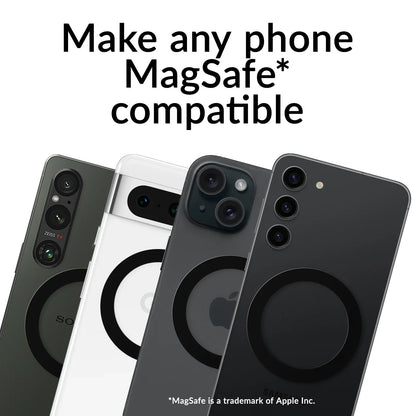 Mobilize Magsafe Compatible Metal Ring Black (2-Pack) - Essentify