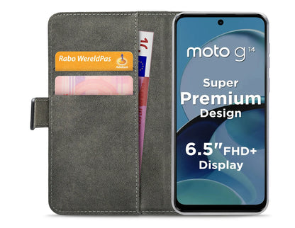 Mobilize Classic Gelly Wallet Book Case Motorola Moto G14 Black - Essentify