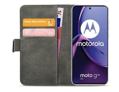Mobilize Classic Gelly Wallet Book Case Motorola Moto G84 Black - Essentify