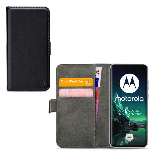 Mobilize Classic Gelly Wallet Book Case Motorola Edge 40 Neo Black - Essentify