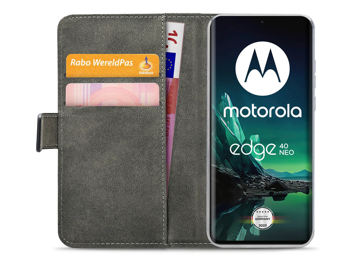 Mobilize Classic Gelly Wallet Book Case Motorola Edge 40 Neo Black - Essentify