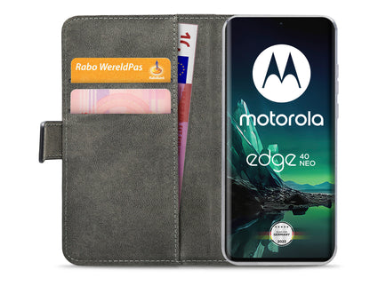 Mobilize Classic Gelly Wallet Book Case Motorola Edge 40 Neo Black