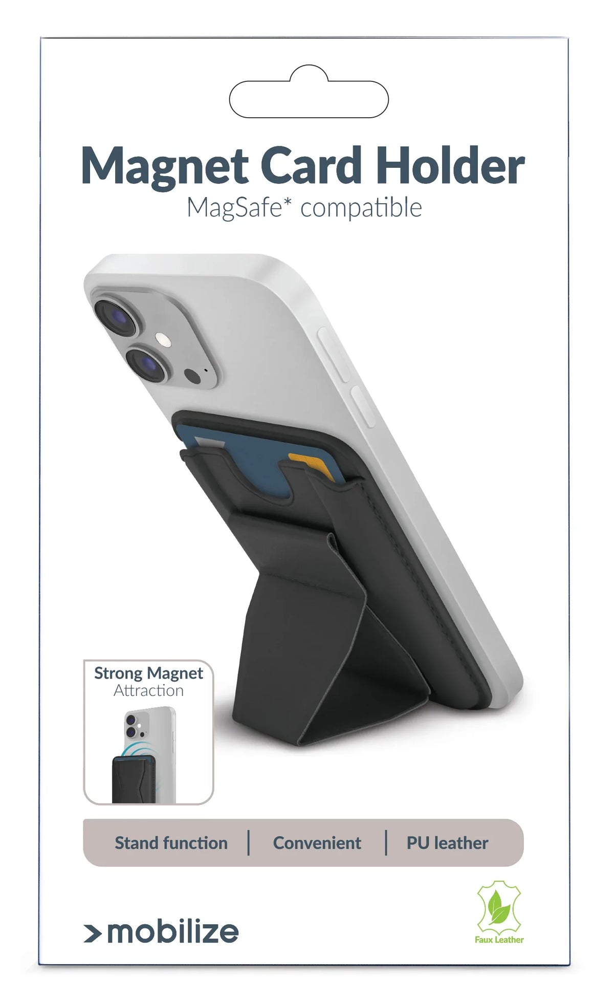 Mobilize Magsafe Compatible Magnet Card Holder Black - Essentify