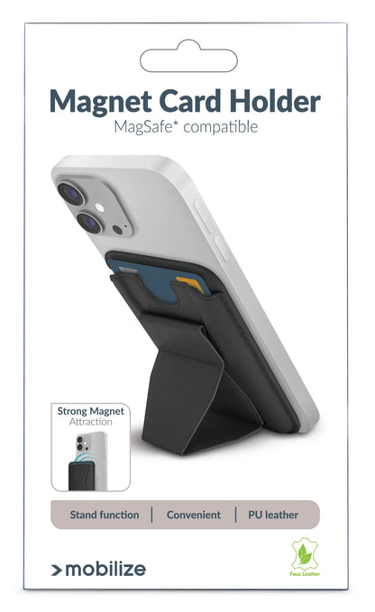 Mobilize Magsafe Compatible Magnet Card Holder Black - Essentify