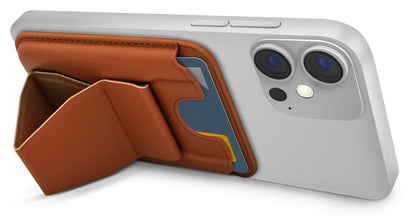 Mobilize Magsafe Compatible Magnet Card Holder Brown - Essentify