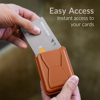 Mobilize Magsafe Compatible Magnet Card Holder Brown - Essentify
