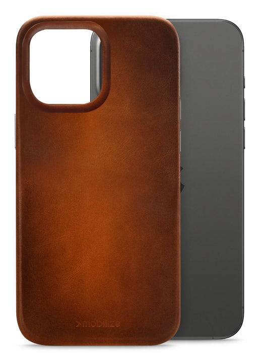 Mobilize Magsafe Compatible Premium Leather Case Apple Iphone 15 Pro Max Burned Cognac - Essentify