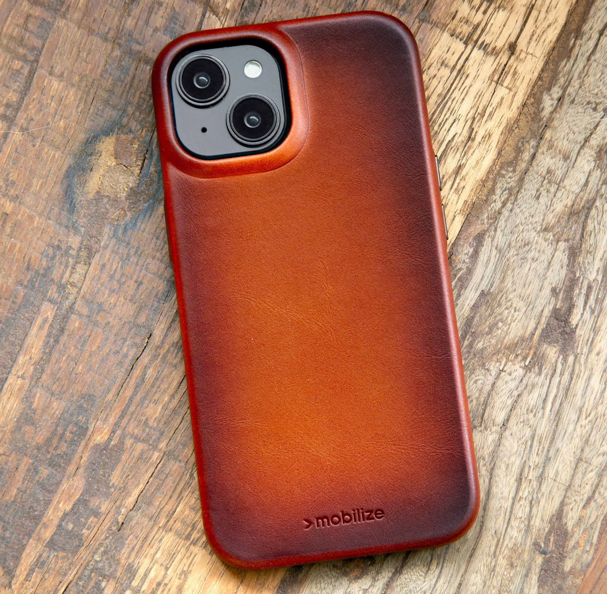 Mobilize Magsafe Compatible Premium Leather Case Apple Iphone 15 Pro Max Burned Cognac