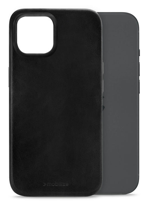 Mobilize Magsafe Compatible Premium Leather Case Apple Iphone 15 Black - Essentify