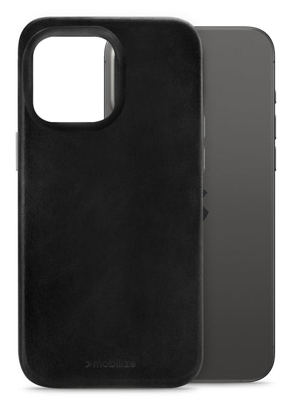 Mobilize Magsafe Compatible Premium Leather Case Apple Iphone 15 Pro Max Black