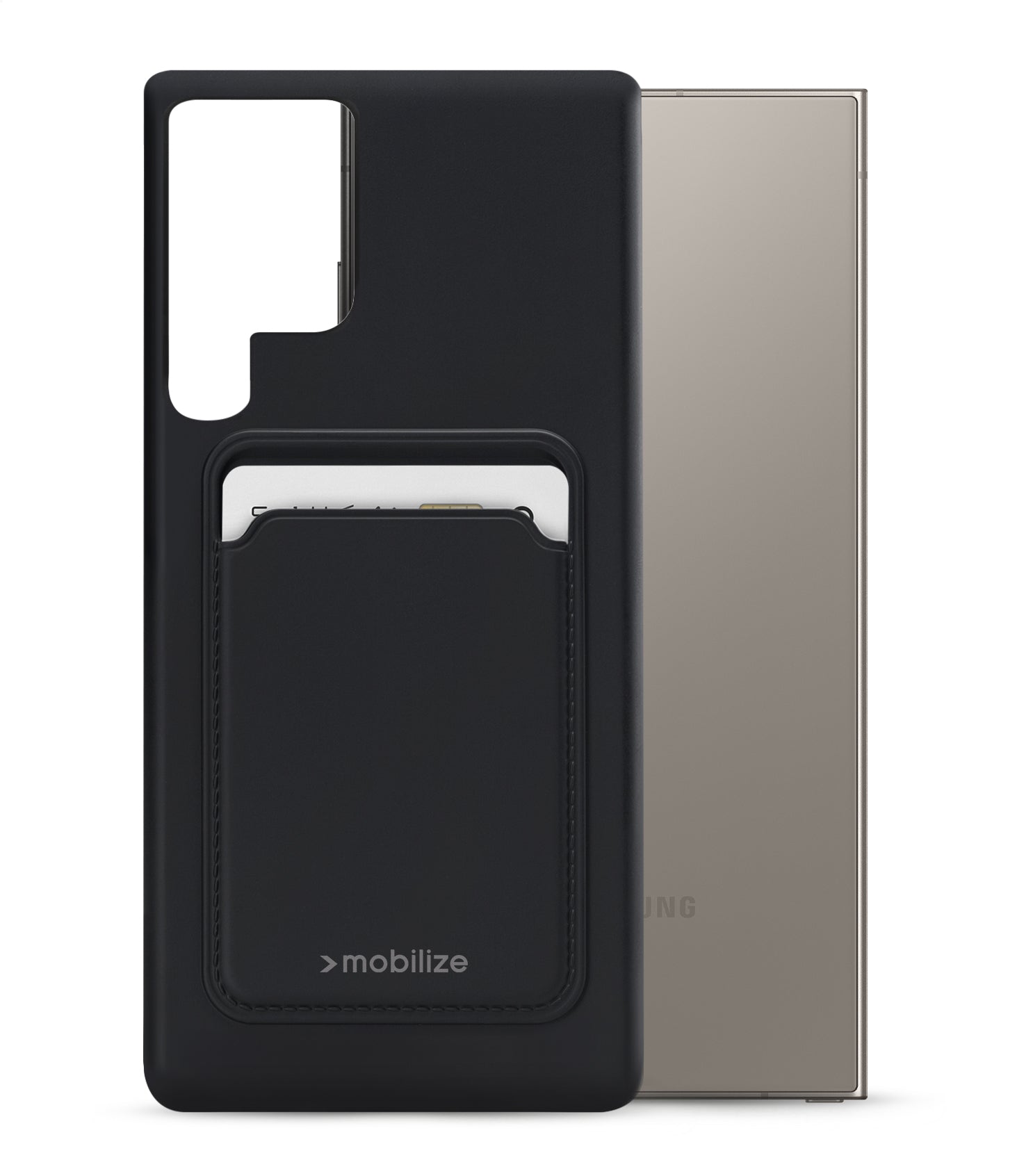 Mobilize Rubber Gelly Card Case Samsung Galaxy S24 Ultra 5G Matt Black