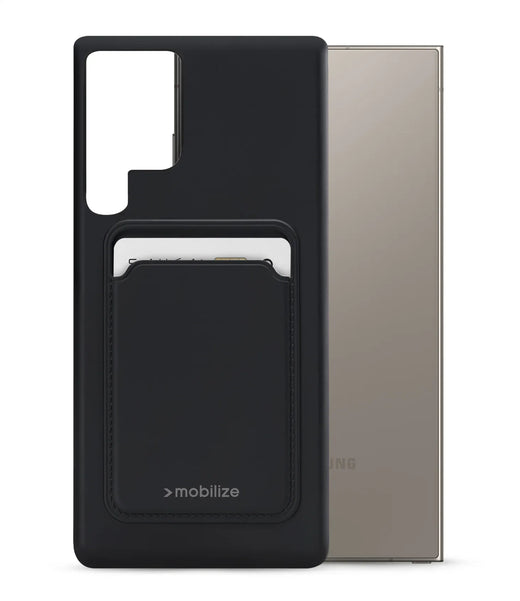 Mobilize Rubber Gelly Card Case Samsung Galaxy S24 Ultra 5G Matt Black - Essentify