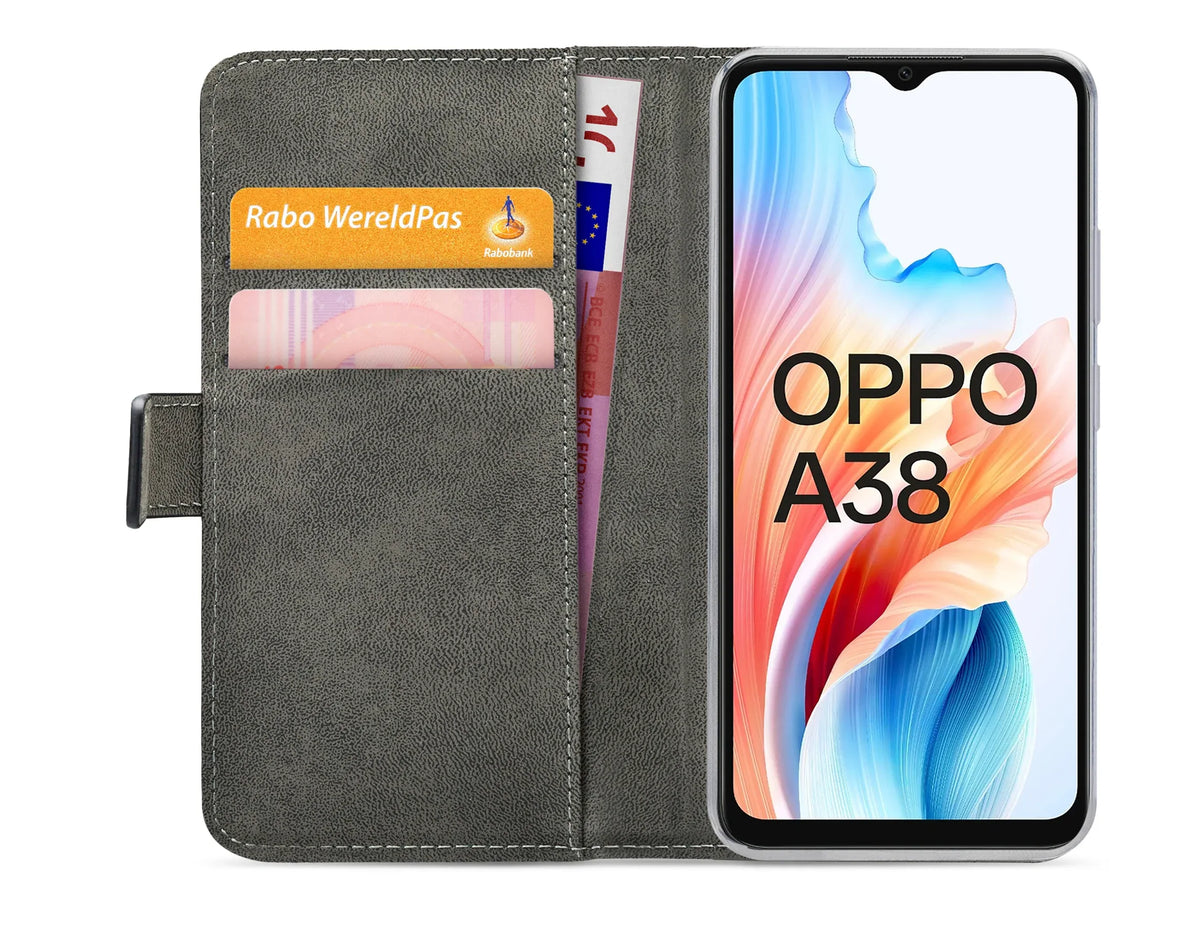 Mobilize Classic Gelly Wallet Book Case Oppo A18/A38 Black - Essentify