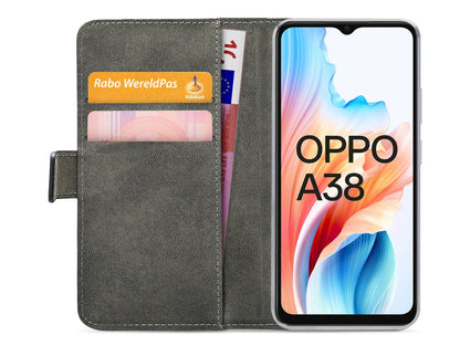 Mobilize Classic Gelly Wallet Book Case Oppo A18/A38 Black - Essentify
