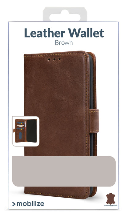 Mobilize Leather Wallet Samsung Galaxy S24+ 5G Brown