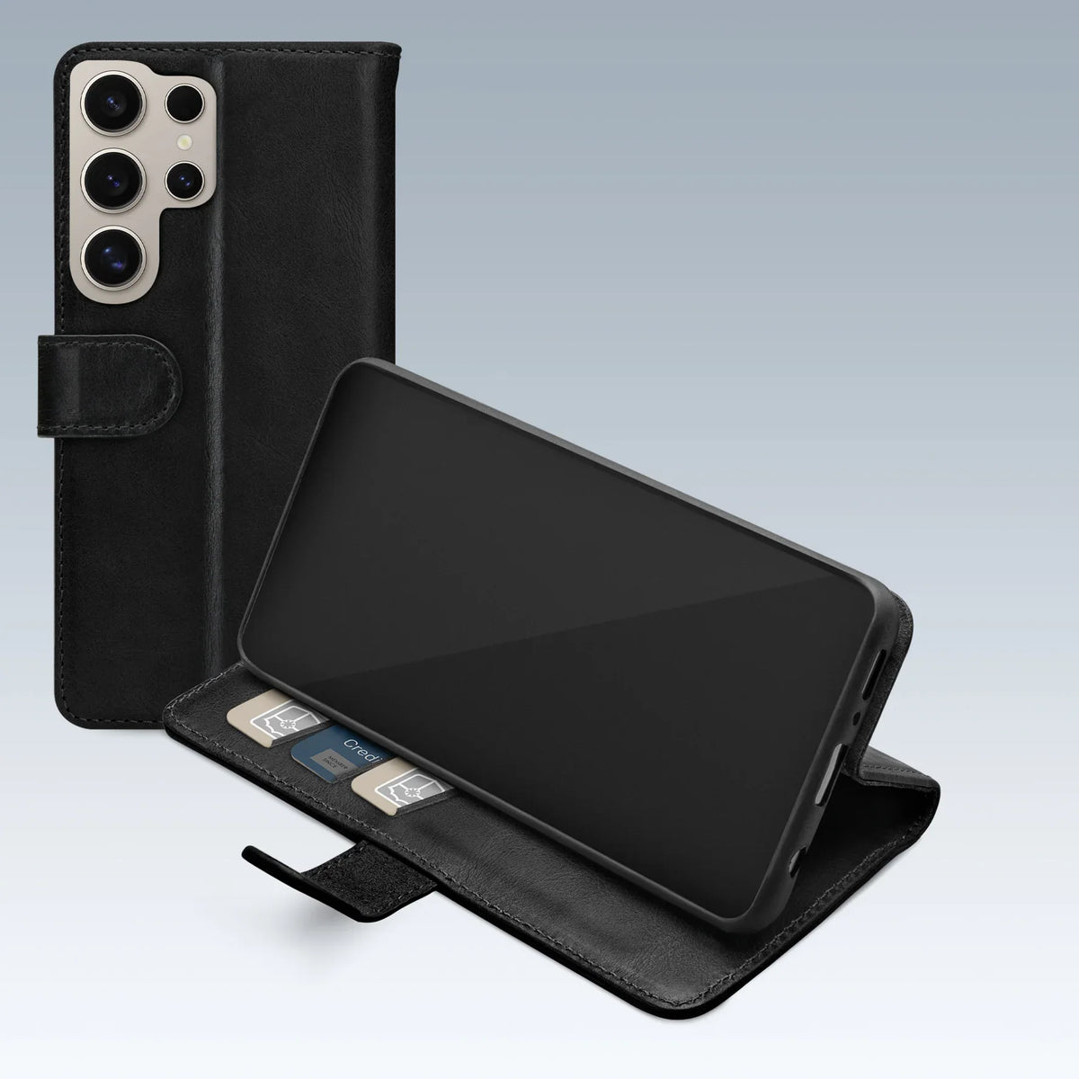 Mobilize Premium Gelly Wallet Book Case Samsung Galaxy S24 Ultra 5G Black - Essentify