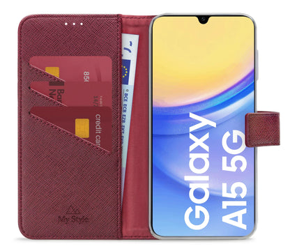 My Style Flex Wallet For Samsung Galaxy A15 4G/5G Bordeaux - Essentify