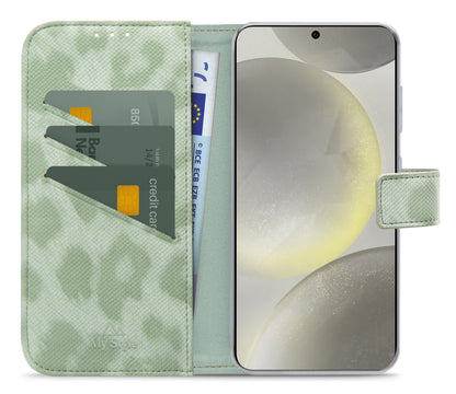 My Style Flex Wallet For Samsung Galaxy S24 5G/S25 5G Green Leopard