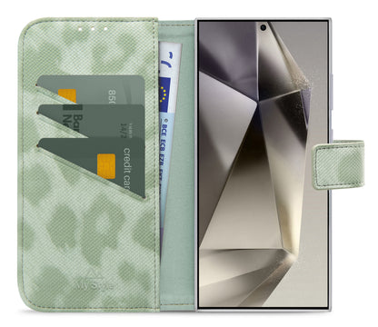 My Style Flex Wallet For Samsung Galaxy S24 Ultra 5G Green Leopard