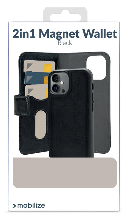Mobilize 2In1 Magsafe Compatible Gelly Wallet Case Apple Iphone 15 Black - Essentify