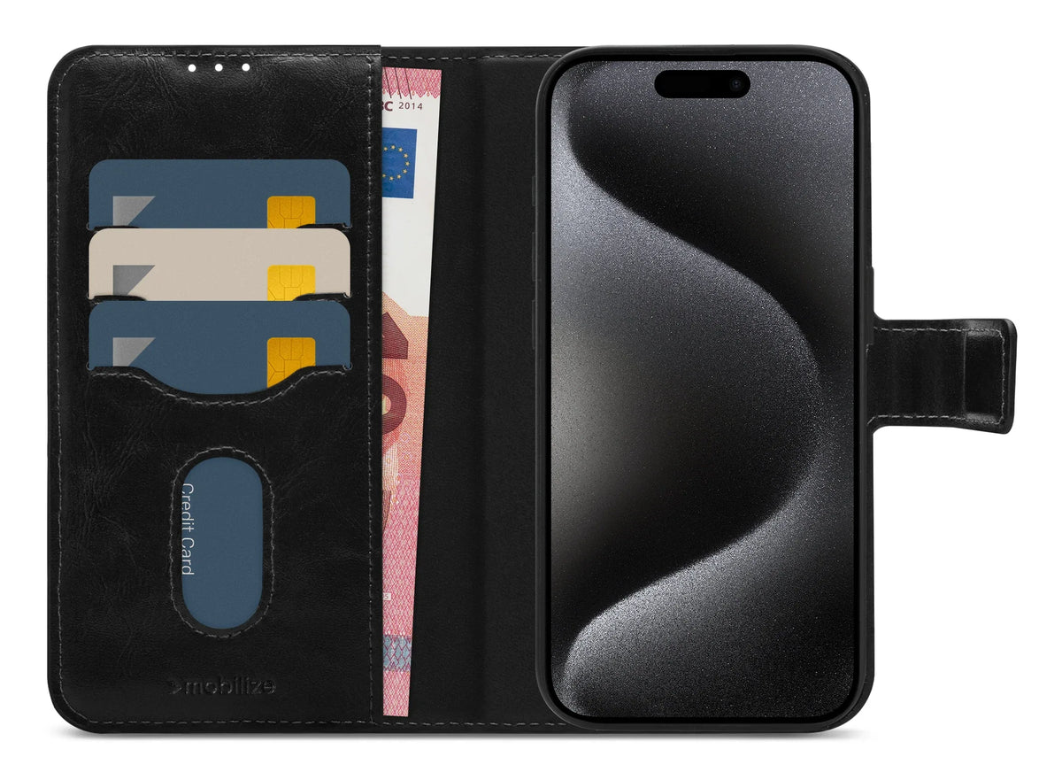 Mobilize 2In1 Magsafe Compatible Gelly Wallet Case Apple Iphone 15 Pro Black - Essentify
