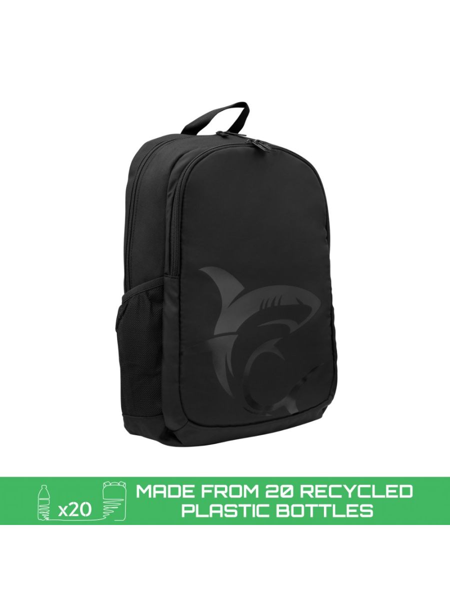 White Shark SCOUT 15.6" Gaming Laptop Rugzak | Gemaakt van Gerecycled Plastic | Zwart
