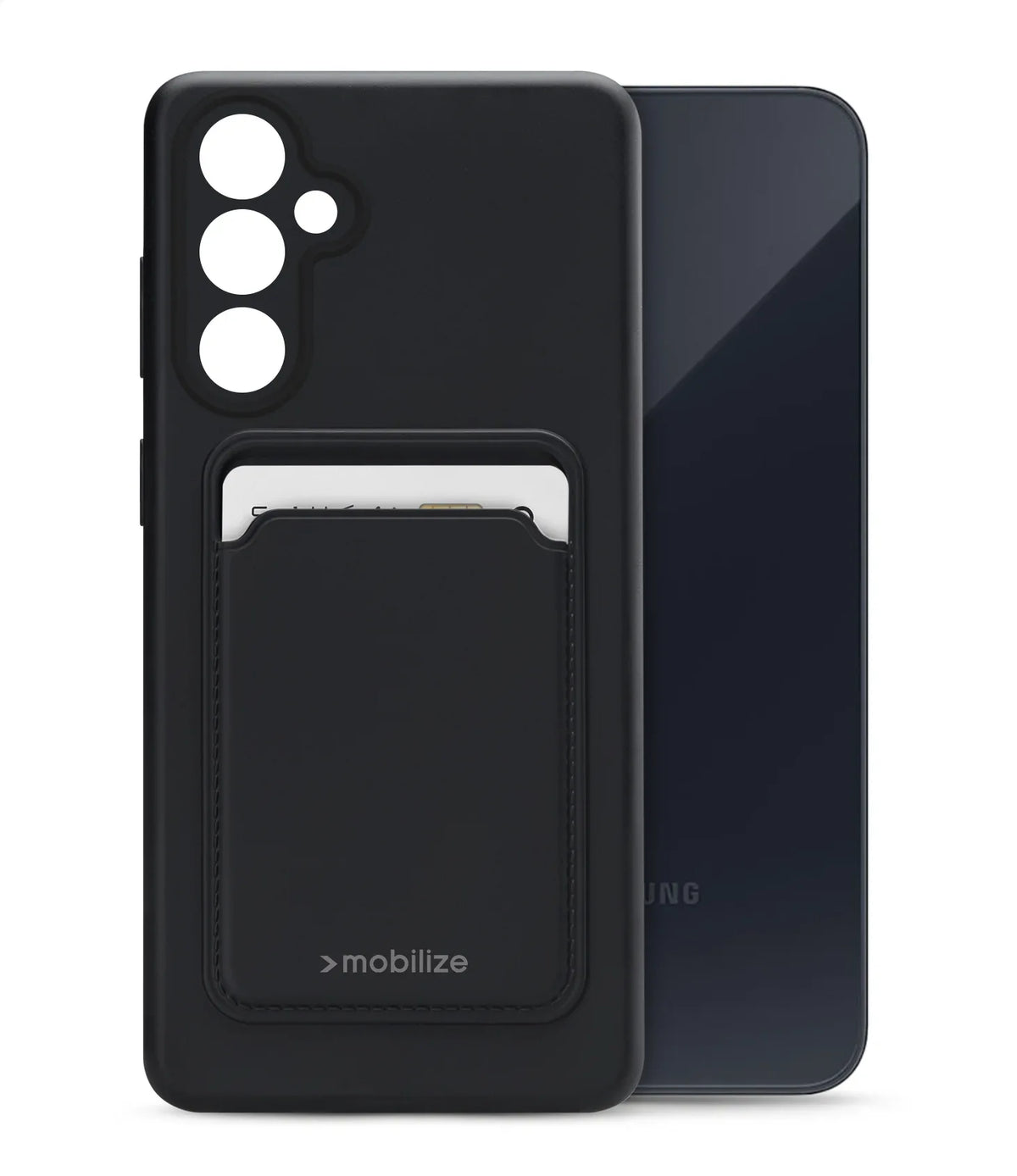 Mobilize Rubber Gelly Card Case Samsung Galaxy A35 5G Matt Black - Essentify