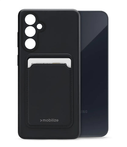Mobilize Rubber Gelly Card Case Samsung Galaxy A35 5G Matt Black - Essentify