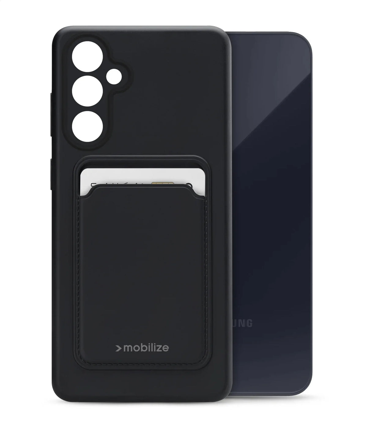 Mobilize Rubber Gelly Card Case Samsung Galaxy A55 5G Matt Black - Essentify