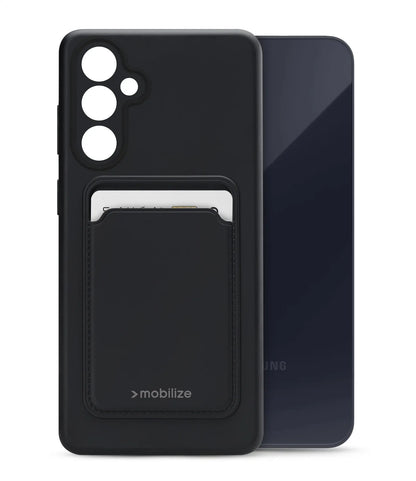Mobilize Rubber Gelly Card Case Samsung Galaxy A55 5G Matt Black - Essentify