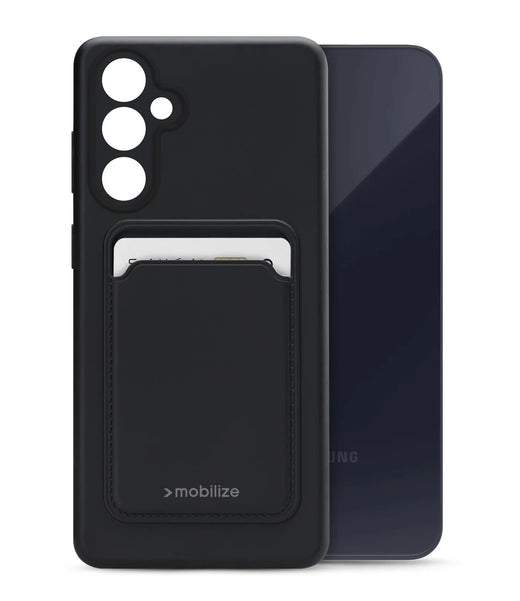 Mobilize Rubber Gelly Card Case Samsung Galaxy A55 5G Matt Black - Essentify
