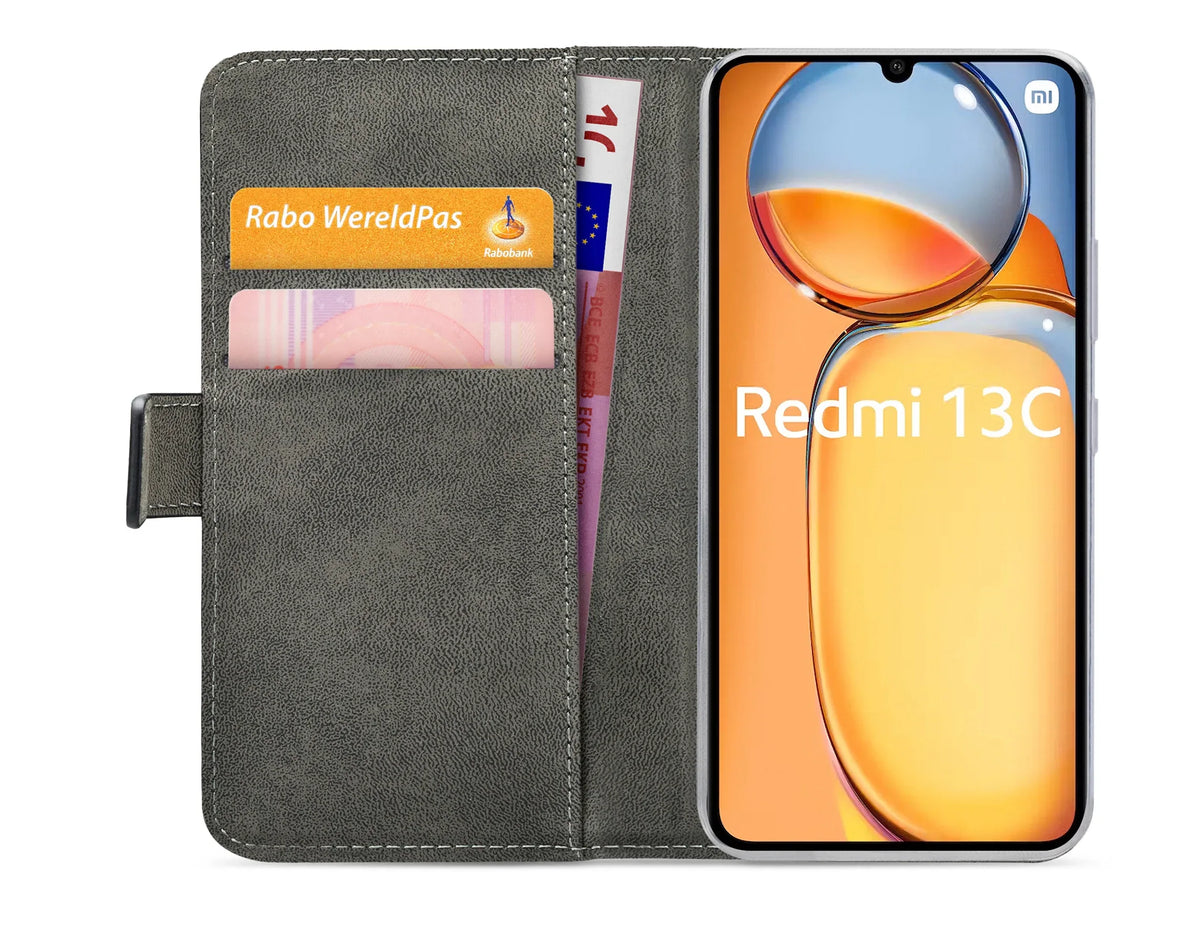 Mobilize Classic Gelly Wallet Book Case Xiaomi Redmi 13C 4G/5G Black - Essentify