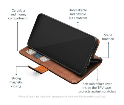 Mobilize Leather Wallet Samsung Galaxy A35 5G Brown - Essentify