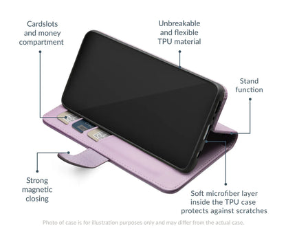 Mobilize Premium Gelly Wallet Book Case Samsung Galaxy A25 5G Purple - Essentify