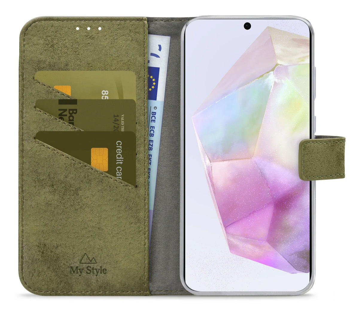 My Style Flex Wallet For Samsung Galaxy A35 5G Olive - Essentify