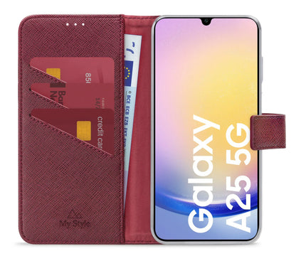 My Style Flex Wallet For Samsung Galaxy A25 5G Bordeaux - Essentify