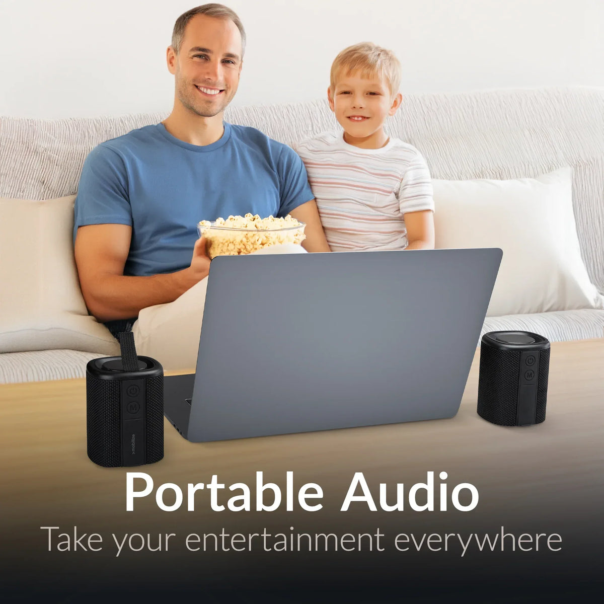 Mobilize 2In1 Bluetooth Speaker Tws Black - Essentify