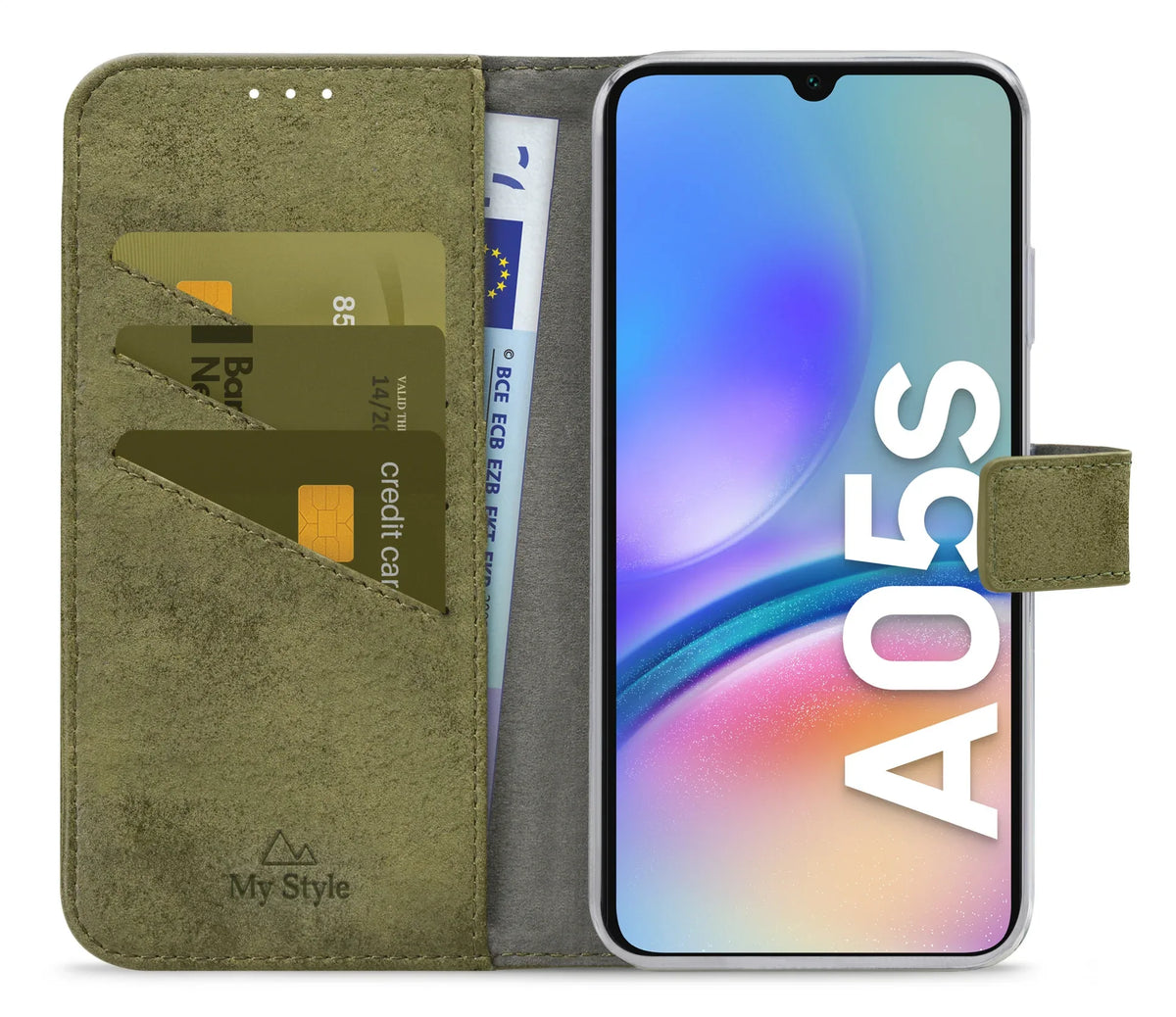 My Style Flex Wallet For Samsung Galaxy A05S Olive - Essentify