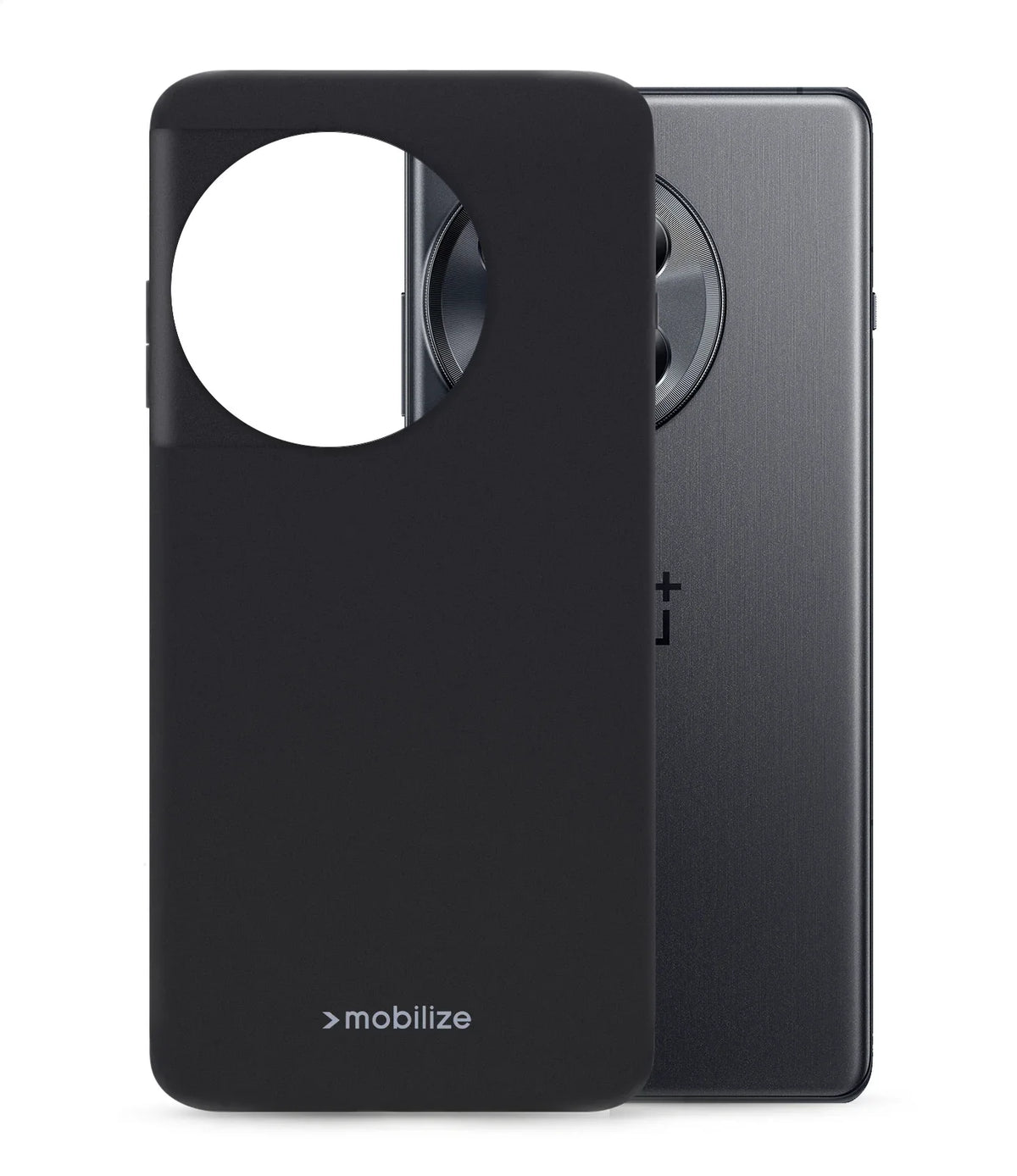 Mobilize Rubber Gelly Case Oneplus 12R Matt Black - Essentify