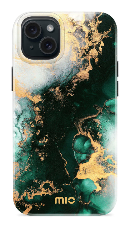 Mio By Mobilize Mio Green Marble Magsafe Compatible For Iphone 14 Plus/15 Plus - Essentify