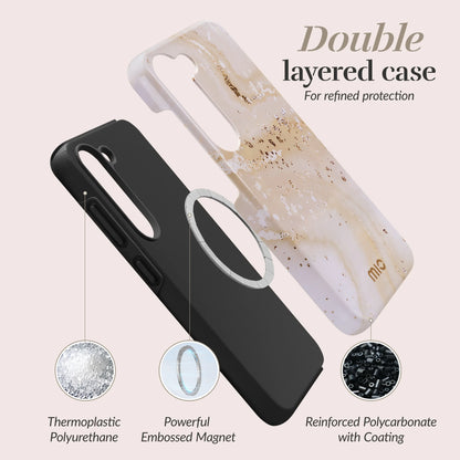 Mio By Mobilize Mio Gold Marble Magsafe Compatible For Samsung A35 5G - Essentify