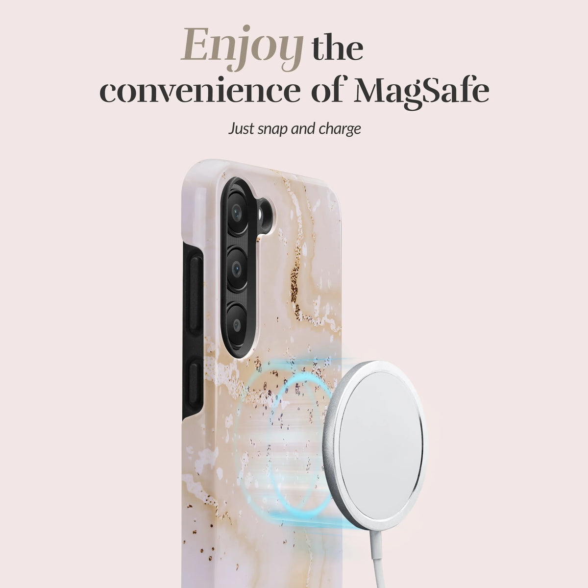 Mio By Mobilize Mio Gold Marble Magsafe Compatible For Samsung S24+ 5G - Essentify