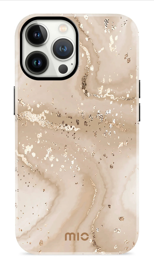 Mio By Mobilize Mio Gold Marble Magsafe Compatible For Iphone 13 Pro - Essentify
