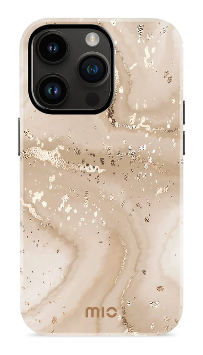 Mio By Mobilize Mio Gold Marble Magsafe Compatible For Iphone 14 Pro - Essentify