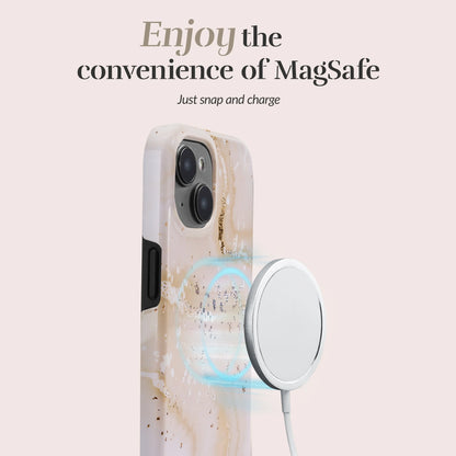 Mio By Mobilize Mio Gold Marble Magsafe Compatible For Iphone 14 Pro - Essentify