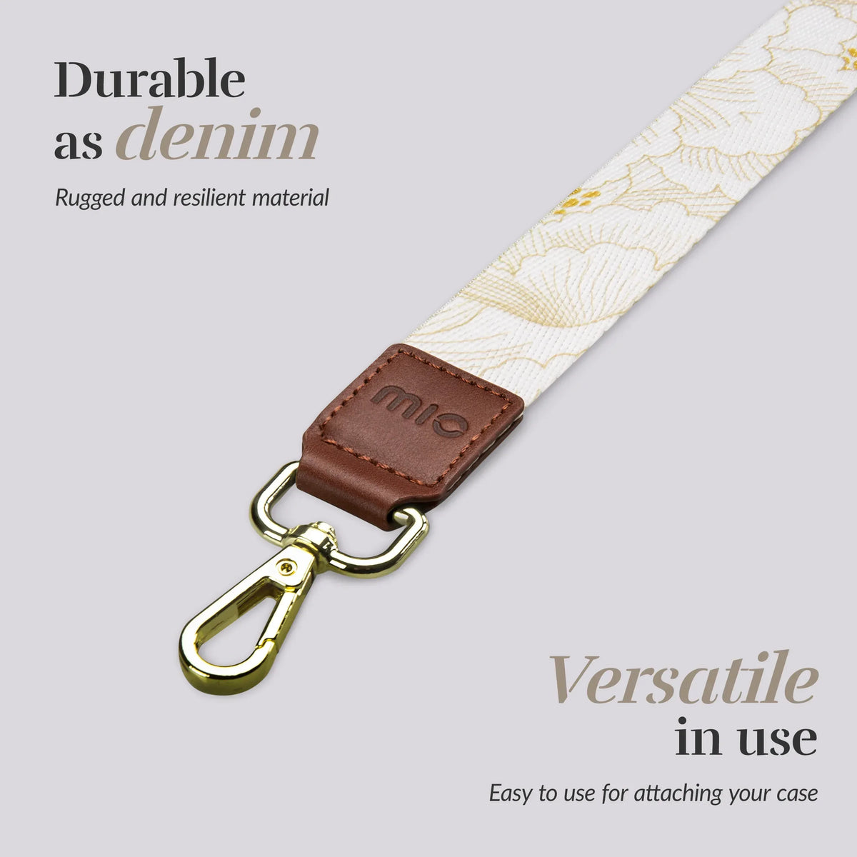 Mio By Mobilize Mio Lanyard White Roses - Essentify